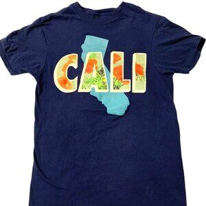 Hanes Cali 100% cotton blue t-shirt -- Women’s Small -- California crew neck tee